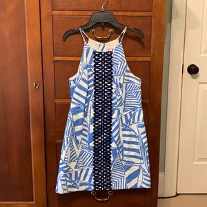 Lilly Pulitzer Blue Patterned Dress (size 2)